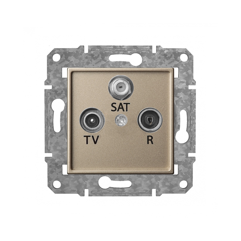 Розетка TV+R+SAT проходная "Шампанский" Epsilon