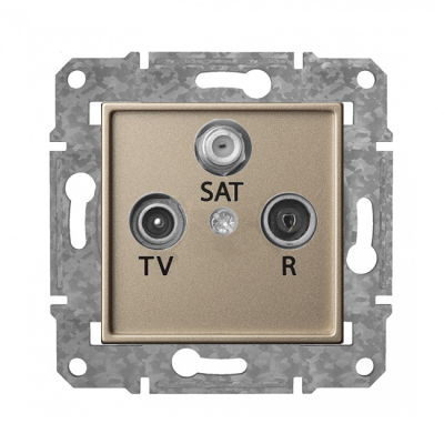 Розетка TV+R+SAT конечная "Шампанский" Epsilon 