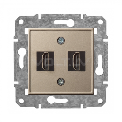 Розетка HDMI+HDMI "Шампанский" Epsilon