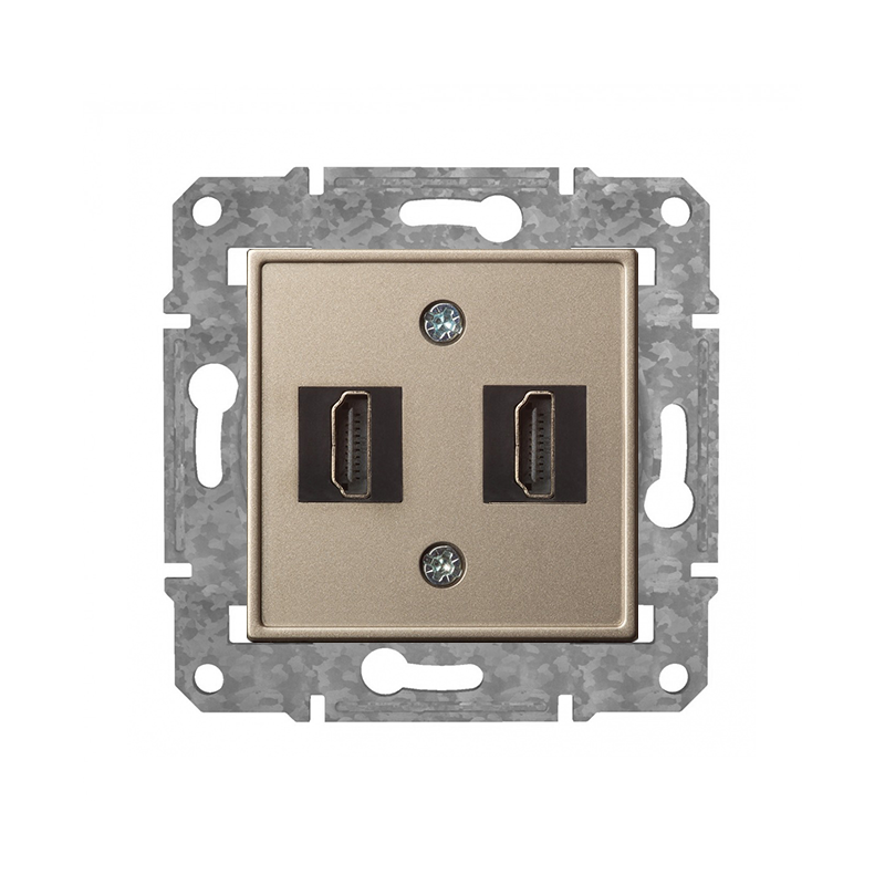 Rozete HDMI+TV "Šampanietis" Epsilon