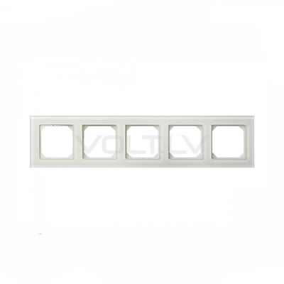 6М Рамка "Белое Стекло" Epsilon