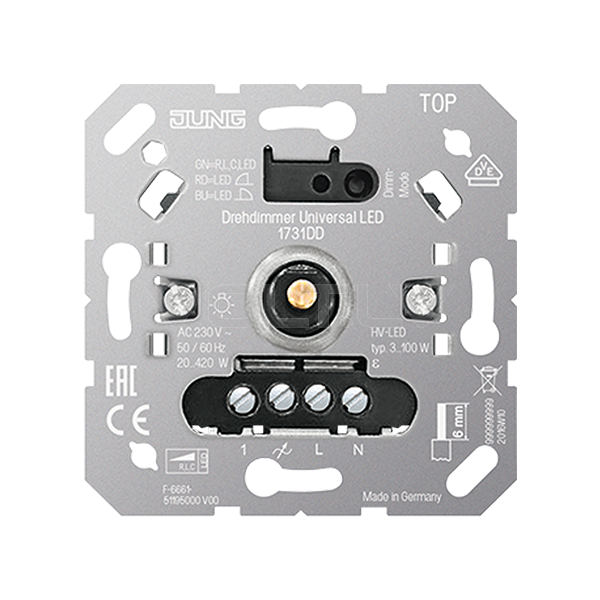 Gaismas regulators Universāls  LED "Mehanisms" JUNG 