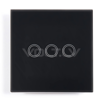 Сенсорный Выключатель 1+1+1 "Чёрный" Appio