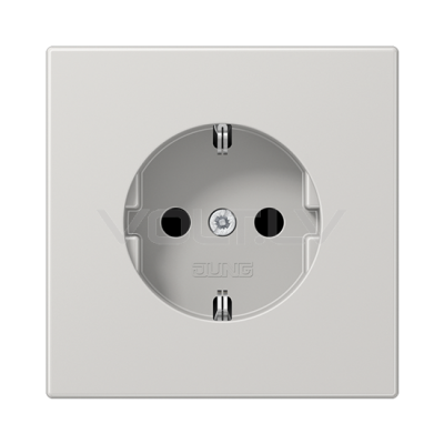 Розетка с/з с детской защитой "Серый" LS 990