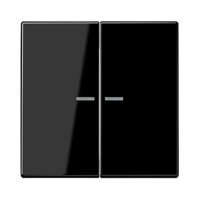 Taustiņš 1+1 Ar Lēcu "Melns" LS 990