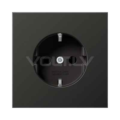 Розетка с/з с детской защитой LS Anthrazit