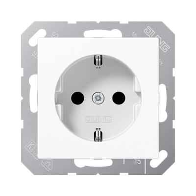 Розетка с/з с детской защитой "Белый" A