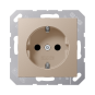 Розетка с/з с детской защитой "Шампанский" A