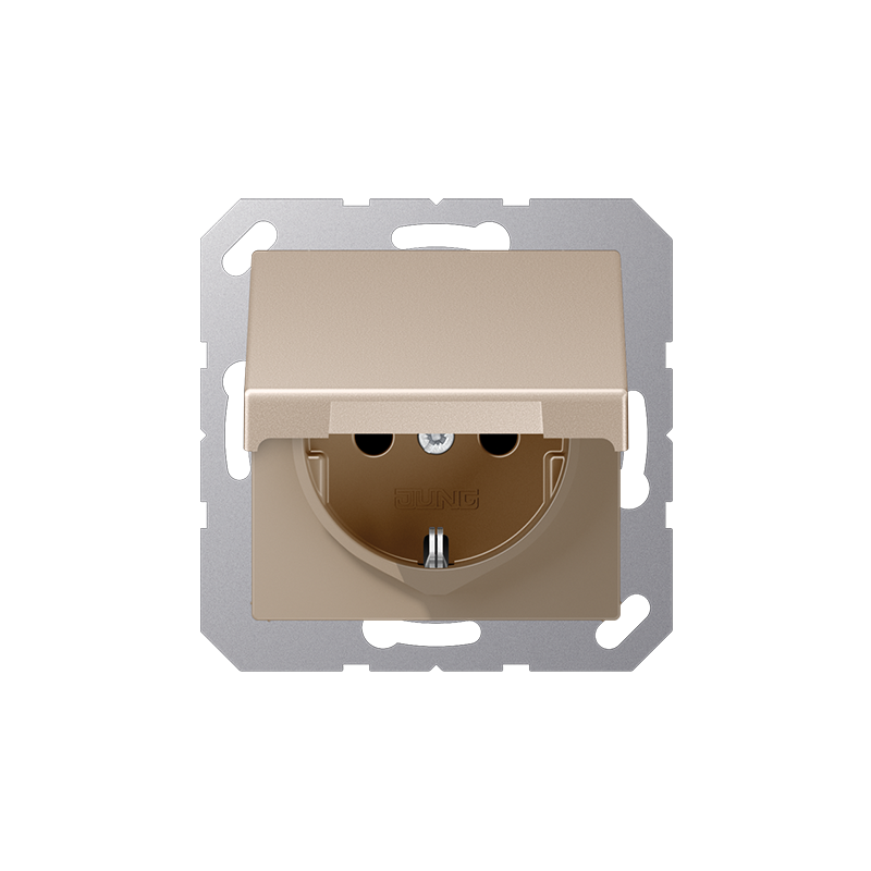 Розетка с/з с крышкой "Шампанский" A